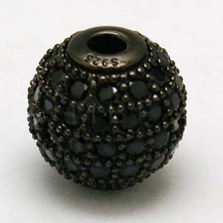 Round 925 Sterling Silver Beads STER-O021-01B-6mm-1