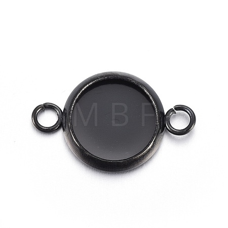 Stainless Steel Cabochon Connector Settings X-STAS-L211-04A-B-1