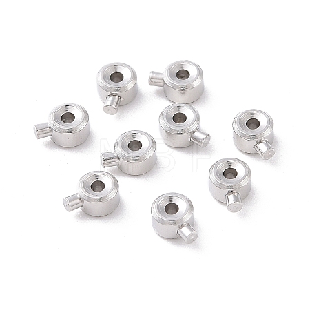 Anti-Tarnish Rhodium Plated 925 Sterling Silver Crimp Beads STER-D035-01P-1