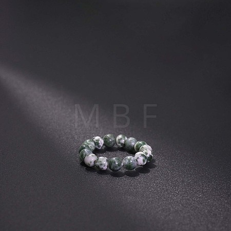Natural Jade Stretchy Finger Rings FS-WG01730-38-1