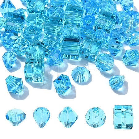 50Pcs 5 Styles Imitation Austrian Crystal Beads FIND-YW0004-71D-1