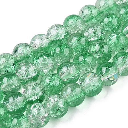 Baking Paint Crackle Glass Beads Strands X-CCG-S001-10mm-19-1