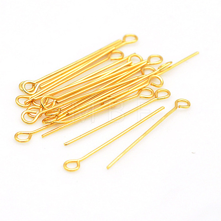 304 Stainless Steel Eye Pins KK-T030-LA849-40X30-1