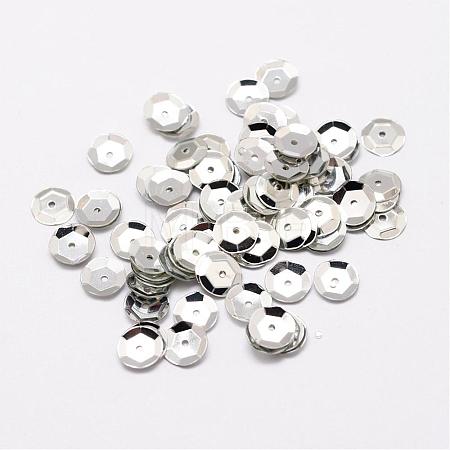 Plastic Paillette Beads PVC-A001-8mm-08-1