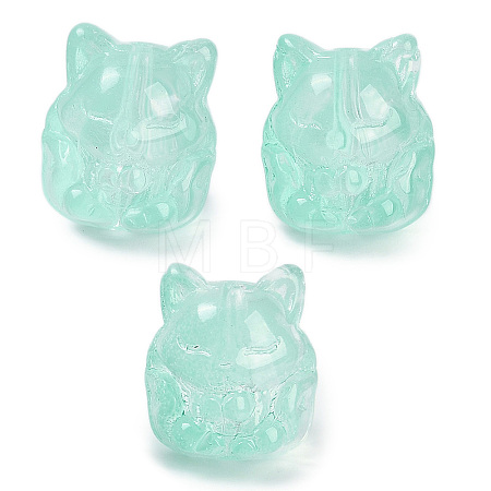 Transparent Spray Paint Glass Beads GLAA-H035-01F-1