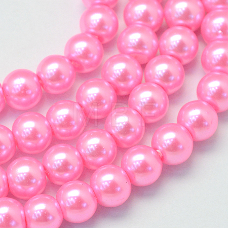 Baking Paint Glass Pearl Bead Strands X-HY-Q003-3mm-68-1
