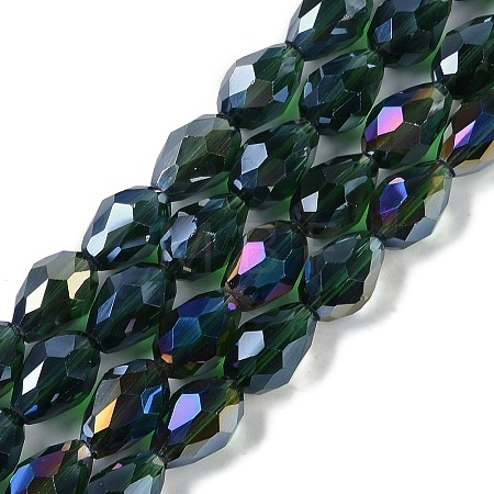 Transparent Electroplate Glass Beads Strands EGLA-N013-T4mm-B15-1