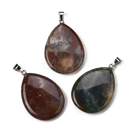 Natural Indian Agate Pendants G-F820-14P-11-1