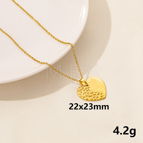 304 Stainless Steel Heart Pendant Necklaces SS2971-6-1