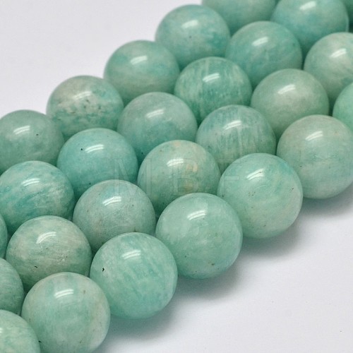 Grade AB Natural Amazonite Round Bead Strands G-M296-06-11mm-1