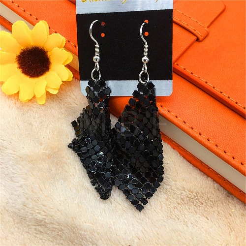 Sparkle Alloy Sequins Dangle Earrings for Women NE0138-5-1