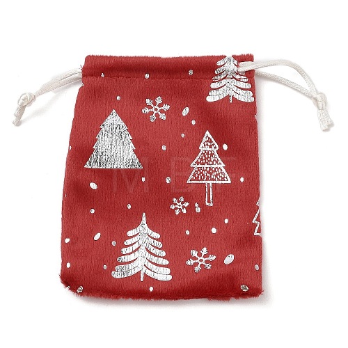 Silver Stamping Christmas Velvet Storage Bags ABAG-Q053-01A-01C-1