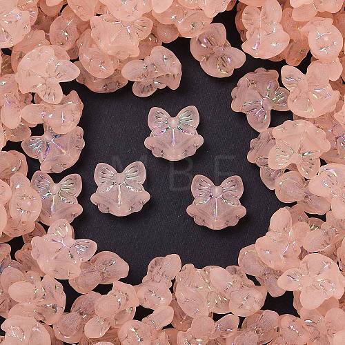 Frosted Transparent Acrylic Beads OACR-P029-18B-02-1