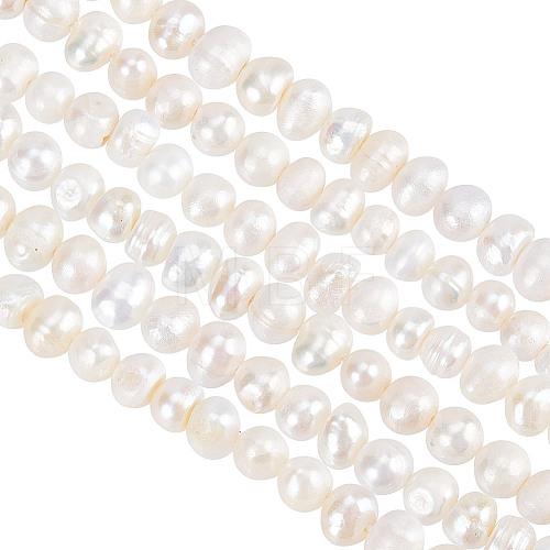 GOMAKERER 2 Strands Grade AA Natural Cultured Freshwater Pearl Beads Strands PEAR-GO0001-11-1