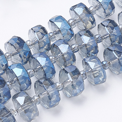 Electroplat Glass Beads Strands X-EGLA-Q092-10mm-D05-1