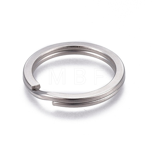 304 Stainless Steel Split Key Ring Clasps STAS-L226-007B-1