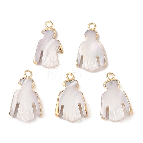 Natural Trochous Shell Pendants SHEL-P017-10G-1