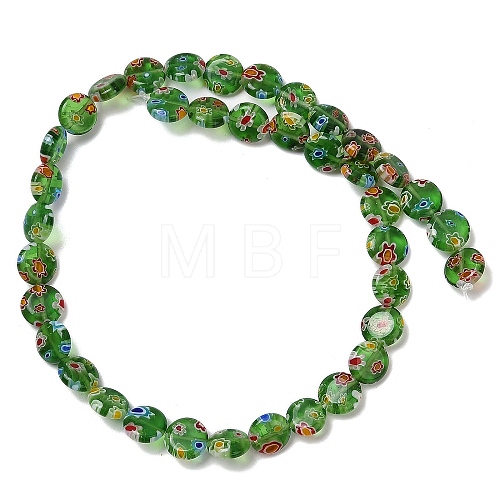 Handmade Millefiori Lampwork Beads Strands LAMP-G166-17B-02-1