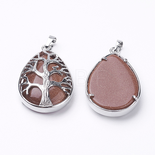 Synthetic Goldstone Pendants G-E421-05P-1