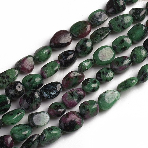 Natural Ruby in Zoisite Beads Strands G-D0002-D69-1