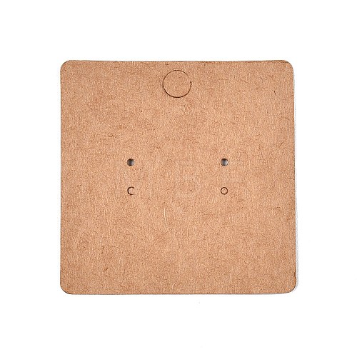 Square Kraft Paper Earring Display Cards CDIS-T004-03-1