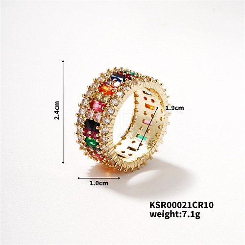 Elegant Brass Rhinestones Ring for Women EH2106-4-1