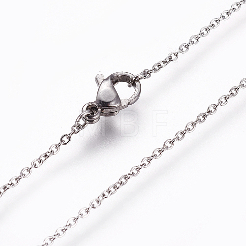 304 Stainless Steel Cable Chain Necklaces NJEW-L160-009P-1