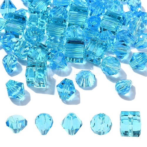 50Pcs 5 Styles Imitation Austrian Crystal Beads FIND-YW0004-71D-1