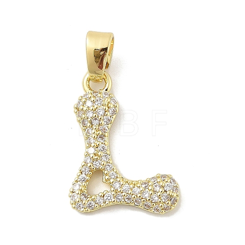 Brass Micro Pave Cubic Zirconia Pendants ZIRC-C012-01G-12-1