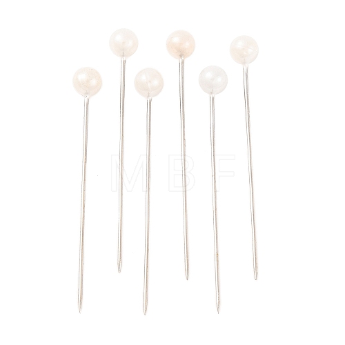 White Color Platinum Plated Ball Head Pins X-NEED-D002-1-1