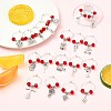 40Pcs 20 Style Glass Wine Glass Charms AJEW-CJ00015-6
