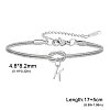 304 Stainless Steel Initial Charm Bracelets FS-WGD8E41-27-1