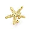 Starfish Brass Cuff Rings for Women RJEW-C123-01G-4