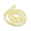 Electroplated Natural Yellow Selenite Beads Strands G-N328-025B-03-1-3