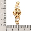 Brass Micro Pave Clear Cubic Zirconia Fold Over Clasps KK-U037-20G-3