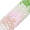 Electroplate Glass Beads Strands EGLA-D300-06-6mm-02-3