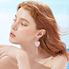 4 Pairs 4 Colors Acrylic Heart Lollipop Dangle Earrings EJEW-FI0001-14-6