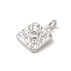 Rack Plating Brass Clear Cubic Zirconia Pendants KK-Z056-23P-2