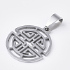 Non-Tarnish 201 Stainless Steel Filigree Pendants STAS-N089-13P-2