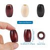 60Pcs 3 Colors Wooden Beads WOOD-CD0001-12-8