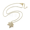 Brass Micro Pave Clear Cubic Zirconia Pendant Necklaces for Women NJEW-D305-03G-02-3