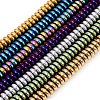 210Pcs 6 Colors Vacuum Plating Non-magnetic Synthetic Hematite Beads G-CJ0001-45-5