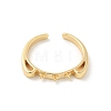 Brass Open Cuff Ring Settings KK-G518-06G-01-2