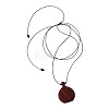 Wooden Liquor Pot Pendant Adjustable Cord Long Necklaces for Women Men WG3A78C-03-2