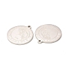 Non-Tarnish 304 Stainless Steel Pendants STAS-A074-03E-P-3