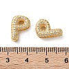 Rack Plating Brass Micro Pave Cubic Zirconia Slide Charms KK-C084-34G-P-3