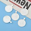Flat Round Alloy Pendant Cabochon Settings LS-PALLOY-A15654-S-NF-5