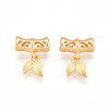 Brass European Dangle Charms KK-B110-03G-1