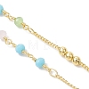 Faceted Glass and Brass Rosary Bead Necklaces NJEW-JN05672-6