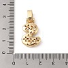 Brass Micro Pave Cubic Zirconia Pendants ZIRC-P121-01G-S-3